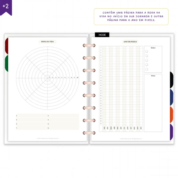 Planner Diário Não Datado Permanente Journey Horizonte Sereno - Planners Achala