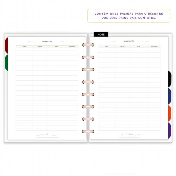 Planner Modular Anual Não Datado Permanente Encanto Botânico – Paper 90g