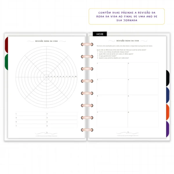 Planner Modular Anual Não Datado Permanente Encanto Botânico – Paper 90g