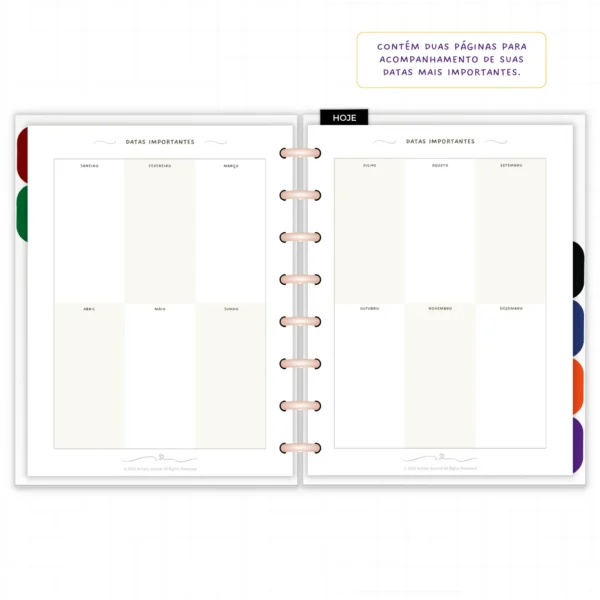 Planner Modular Anual Não Datado Permanente Encanto Botânico – Paper 90g