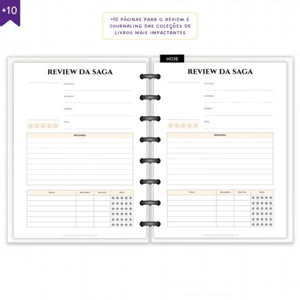 Planner Literário Modular Véu de Rubi - Planners Achala Papelaria