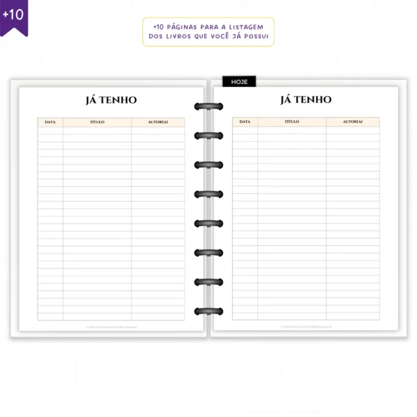 Planner Literário Modular Véu de Rubi - Planners Achala Papelaria