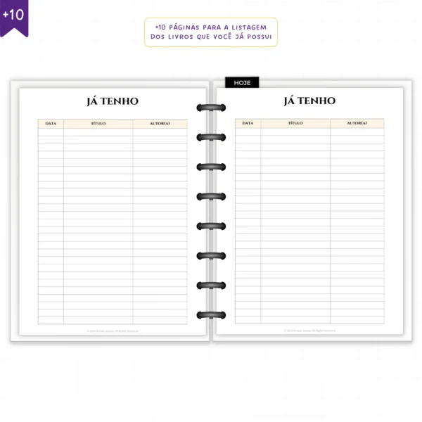 Planner Literário Modular Véu de Rubi - Planners Achala Papelaria