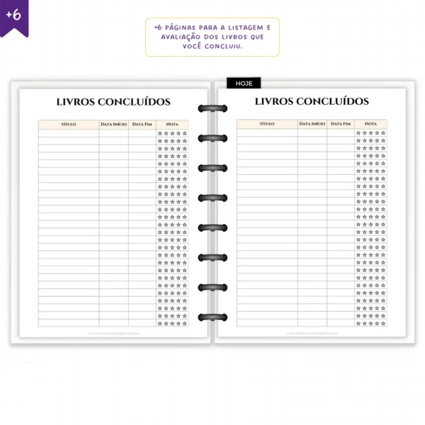 Planner Literário Modular Véu de Rubi - Planners Achala Papelaria