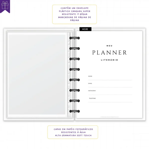 Planner Literário Modular Véu de Rubi - Planners Achala Papelaria