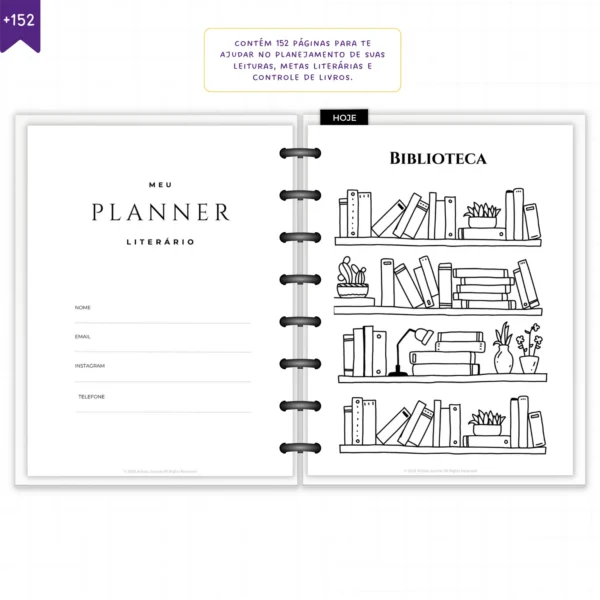 Planner Literário Modular Véu de Rubi - Planners Achala Papelaria