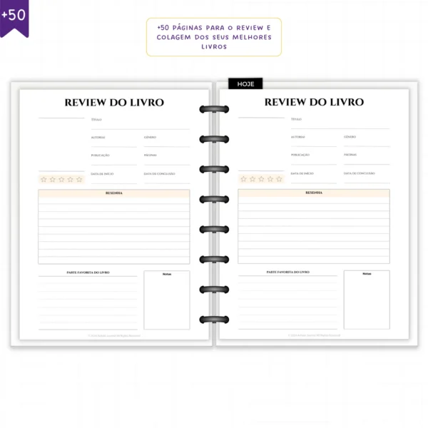Planner Literário Modular Véu de Rubi - Planners Achala Papelaria