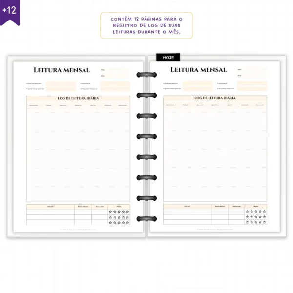 Planner Literário Modular Véu de Rubi - Planners Achala Papelaria