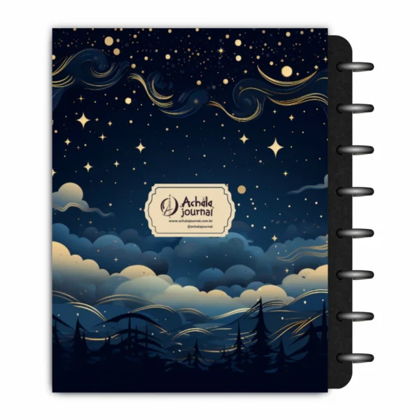 Capa Planner Modular Noite Celestial - Achala papelaria e planners