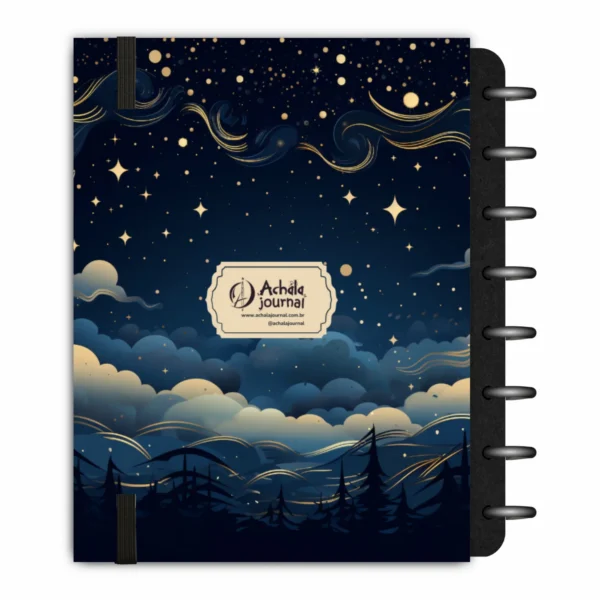 Capa Planner Modular Noite Celestial - Achala papelaria e planners