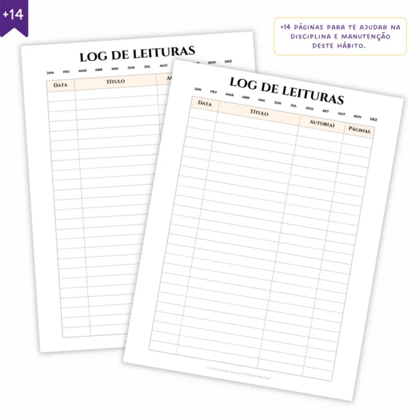 Refil Planner Modular Literário Libris 8 furos 90g - Planners Achala