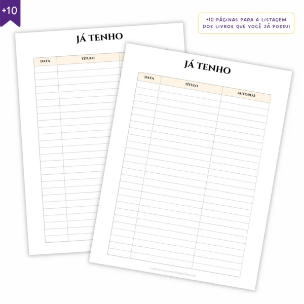 Refil Planner Modular Literário Libris 8 furos 90g - Planners Achala