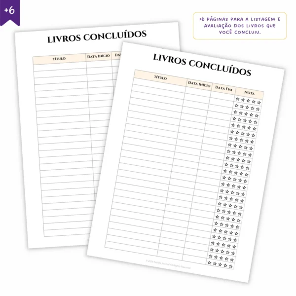 Refil Planner Modular Literário Libris 8 furos 90g - Planners Achala