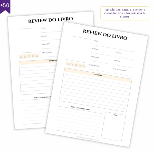 Refil Planner Modular Literário Libris 8 furos 90g - Planners Achala