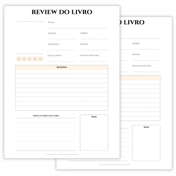 Refil Planner Modular Literário Libris 8 furos 90g - Planners Achala