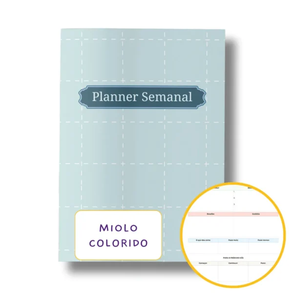 Planner Semanal Iconic Journey Turquesa Datado 2025