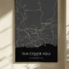 Quadro Horizontes da Sua Cidade - Personalizado A3 Vertical