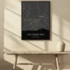 Quadro Horizontes da Sua Cidade - Personalizado A3 Vertical