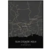 Quadro Horizontes da Sua Cidade - Personalizado A3 Vertical