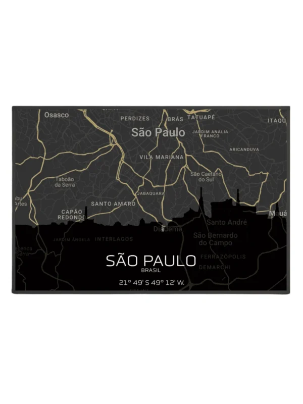 Quadro Horizontes de São Paulo - Personalizado A4 Horizontal