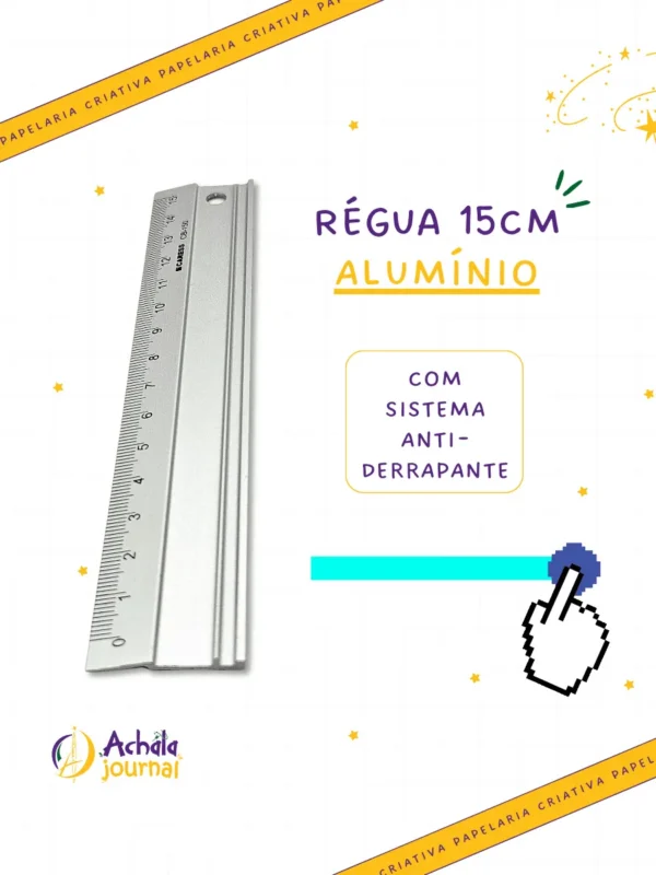 Régua Alumínio Antiderrapante 15 cm