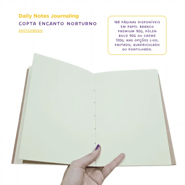 Sketchbook Copta Boho Daily Notes - Caderno Achala