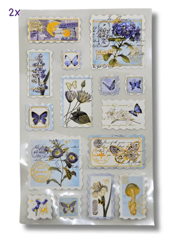 Kit Stickers Retro Stamps