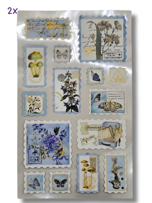 Kit Stickers Retro Stamps