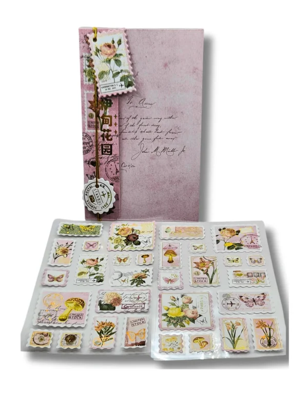 Kit Stickers Retro Stamps