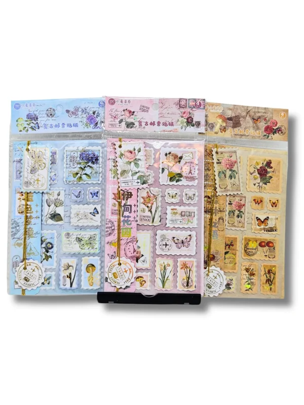 Kit Stickers Retro Stamps