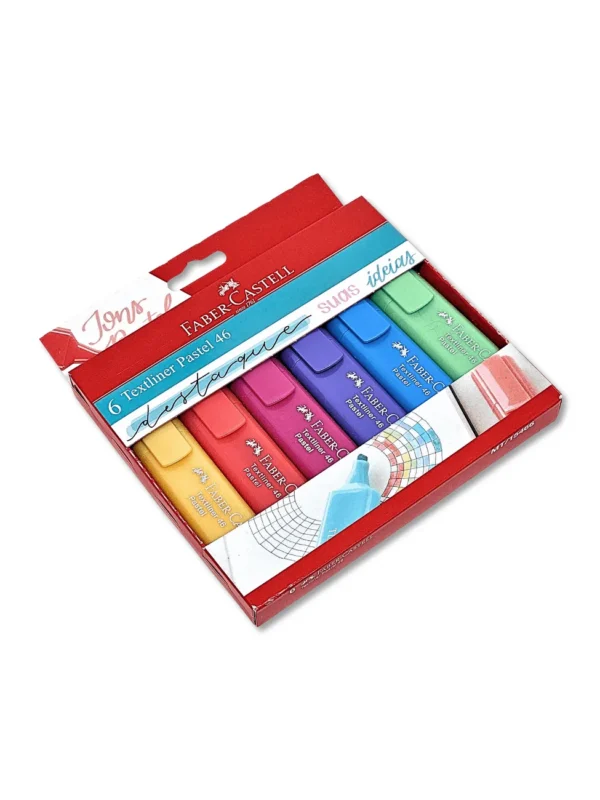 Textliner Faber Castell 6 cores - Marcadores de Texto
