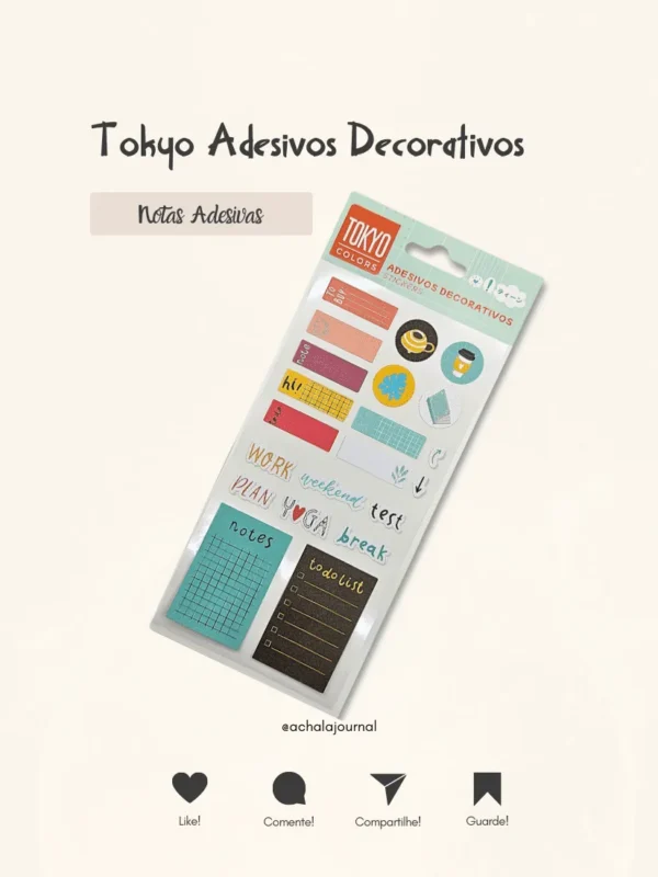 Tokyo Notas Adesivas Bullet Journal