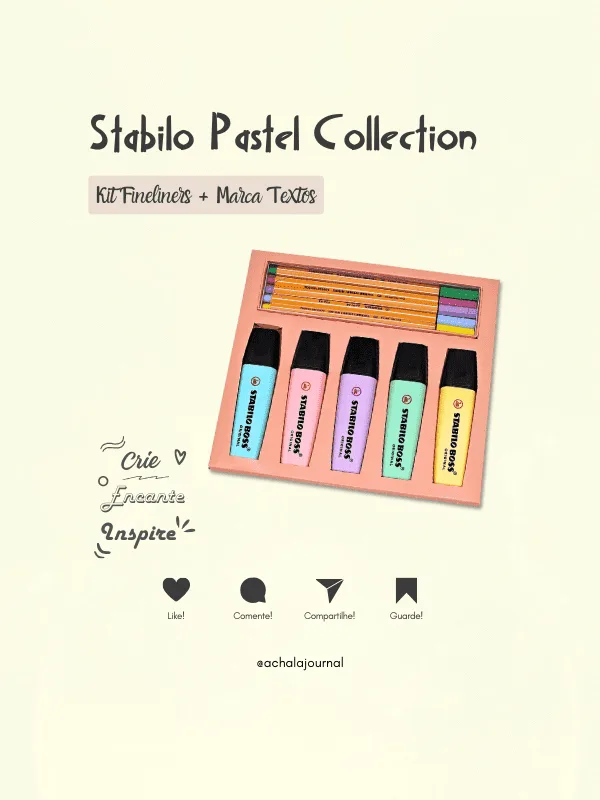 Stabilo KIT PASTEL COLLECTION - Marca Texto + Fineliners