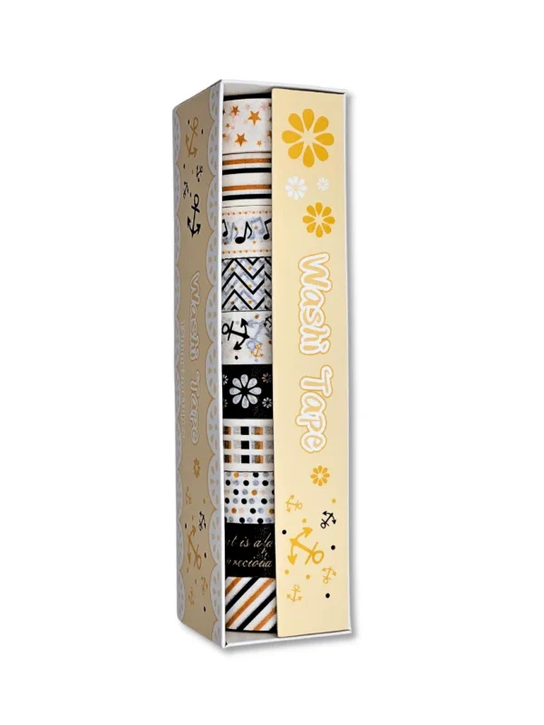 AESTHETIC WASHI TAPES - KIT COM 10 UNIDADES