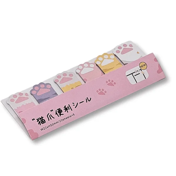 Marcador Patinha de Gatos Kawaii Retangular - 13 x 5,5