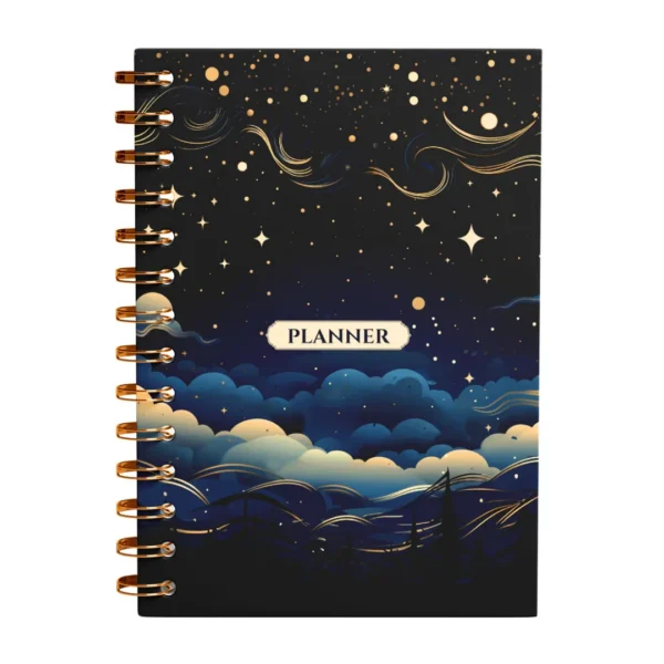 Planner 2025 Anual Datado Journey Noite Celestial - Paper 90g