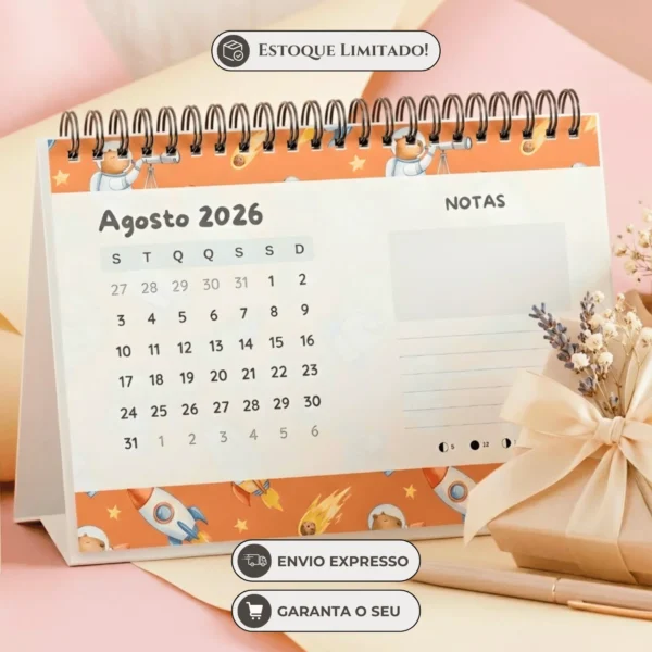 Dimensões perfeitas em formato A5 para mesa de trabalho e estudos