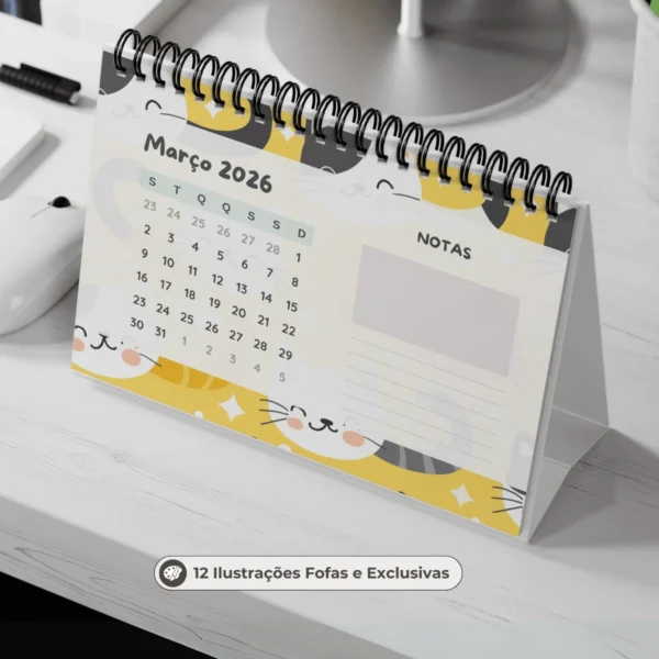 Ilustrações autorais para cada mês de 2026