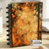 Páginas internas do caderno de disco Floresta em papel encorpado 90g com pautas nítidas e conforto visual