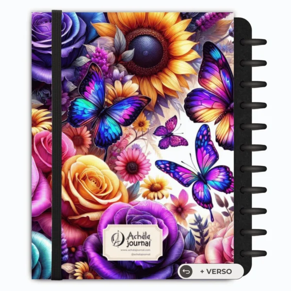 Caderno de disco Metamorfose fechado com elástico de alta tensão para transporte seguro na bolsa ou mochila