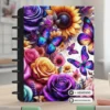 Páginas internas do caderno de disco Metamorfose em papel encorpado 90g com pautas nítidas e conforto visual