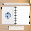 Conjunto de 6 divisórias coloridas e texturizadas com abas organizadoras inclusas no caderno de disco