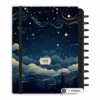 Caderno de disco Noite Celestial fechado com elástico de alta tensão para transporte seguro na bolsa ou mochila