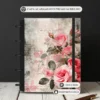Caderno de Disco Paris Tamanho Pequeno P - Achala Journal Caderno de disco Paris tamanho pequeno compacto com 6 discos e detalhes florais