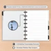 Kit com 6 divisórias texturizadas reposicionáveis e bolsa plástica canguru inclusas no caderno Sakura