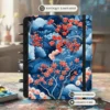 Elástico de alta densidade mantendo o caderno Sakura perfeitamente fechado para transporte seguro