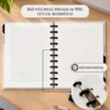 Grid quadriculado de 5x5mm do refil quadriculado Achala Journal para cálculos, finanças e desenhos técnicos