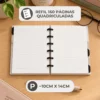 Papel encorpado 90g do refil quadriculado Achala Journal compatível com caneta gel, tinteiro e marcadores sem vazar tinta