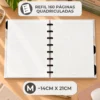Furação cogumelo de precisão milimétrica para encaixe perfeito e suave no caderno inteligente reposicionável