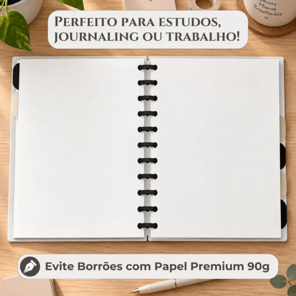 Refil sem pauta reposicionável em uso criativo para ilustrações, caligrafia, lettering e mapas conceituais
